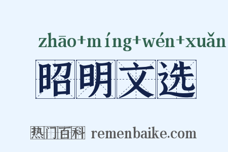 昭明文选是什么意思的图片